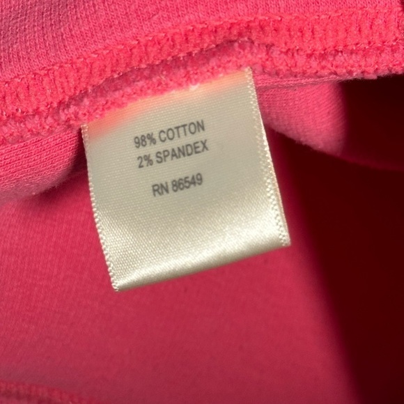 Tommy Bahama cotton fuchsia quarter zip sweater top, size medium - Picture 6 of 10